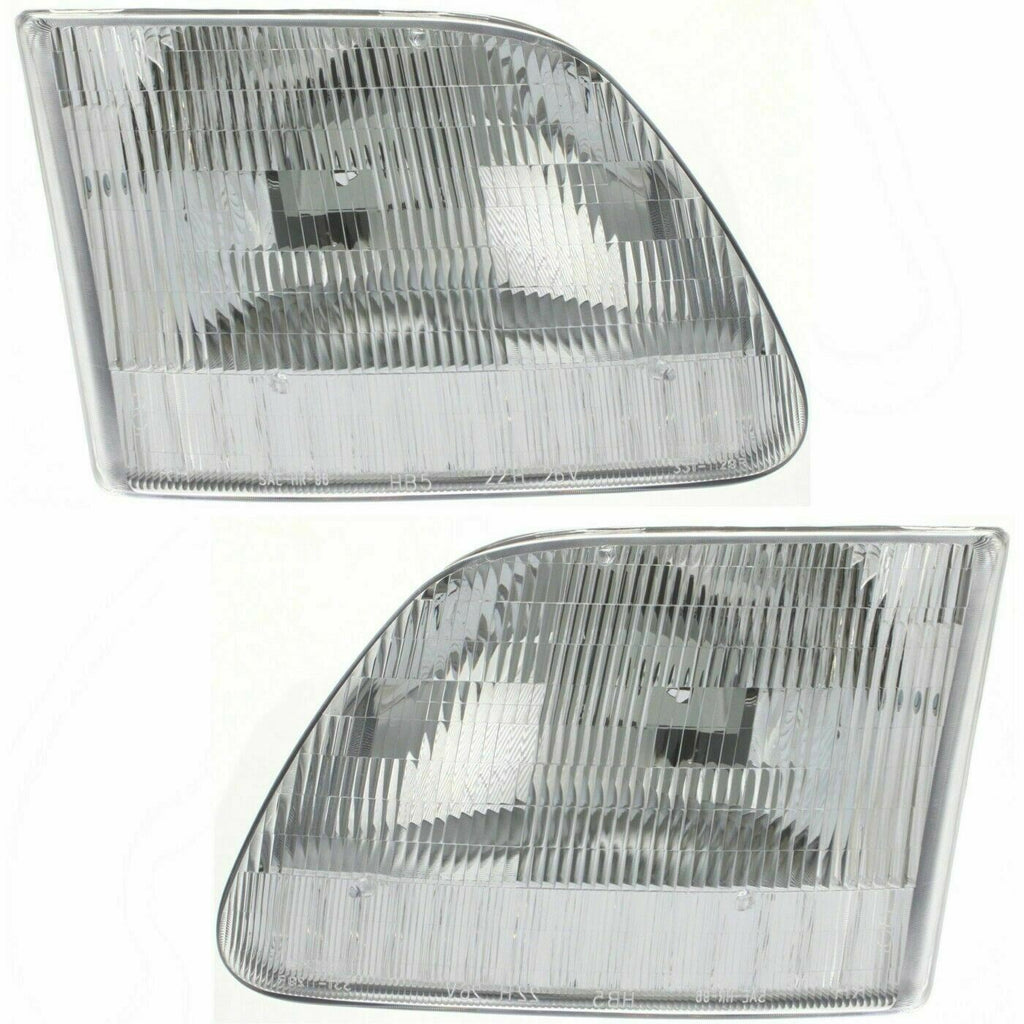 Set of Headlights for 1997-2003 Ford F-150 1997-1999 F-250 1997-2002 Expedition