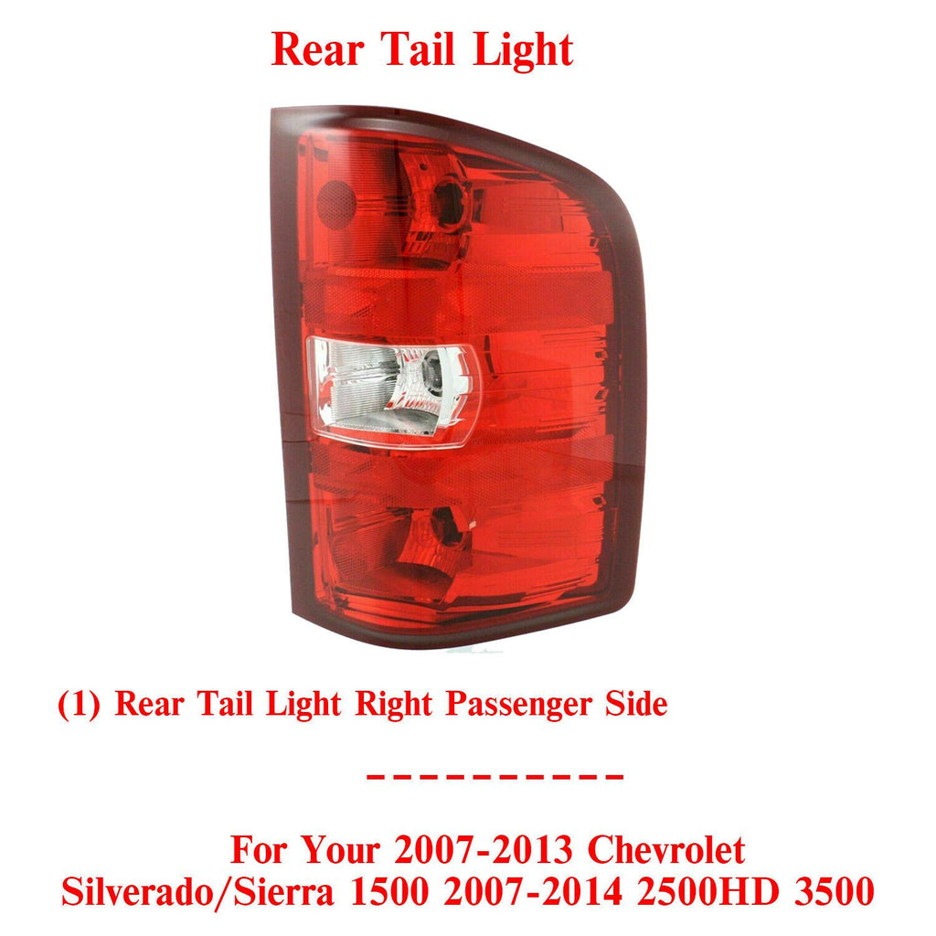Tail Lamp RH For 2007-2013 Chevrolet Silverado / Sierra 1500 & 07-14 2500HD 3500
