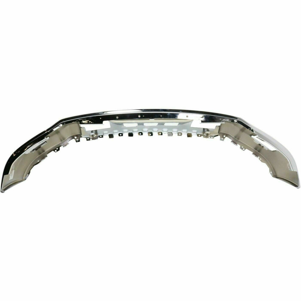 Front Chrome Bumper Steel Face Bar W/o IPAS Holes for 2014-2015 GMC Sierra 1500