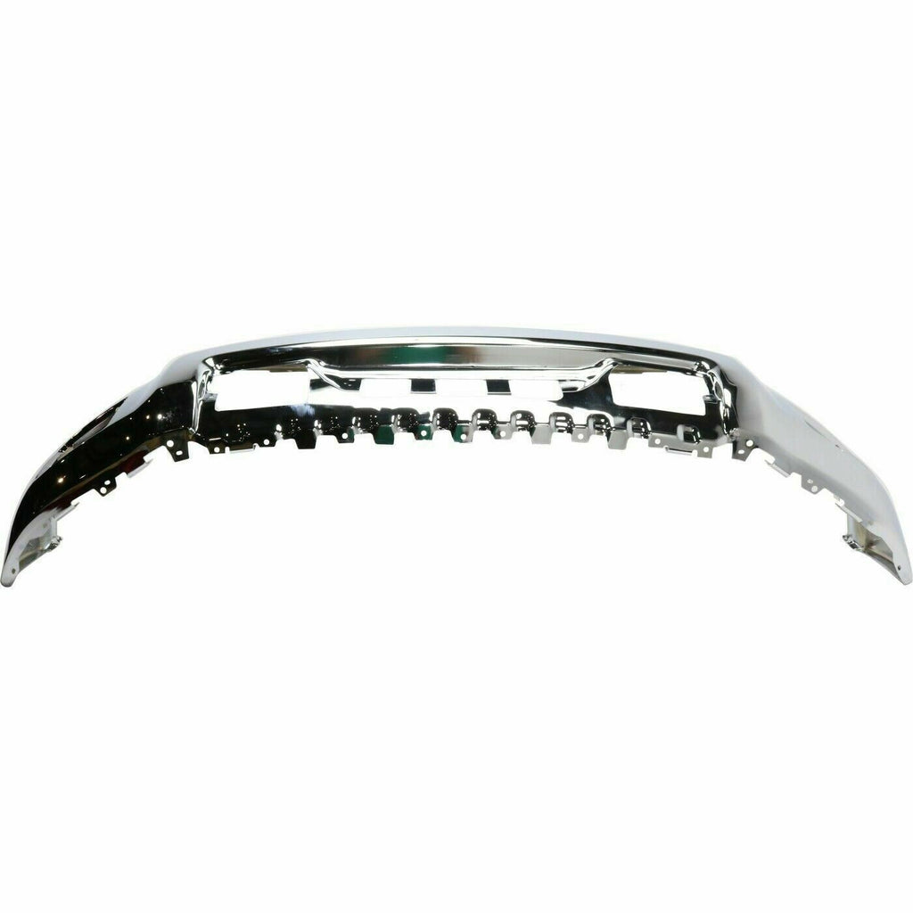 Front Chrome Bumper Steel Face Bar W/o IPAS Holes for 2014-2015 GMC Sierra 1500