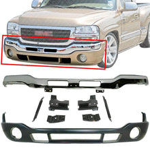 Load image into Gallery viewer, Front Chrome Steel Bumper w/ Brackets + Valance For 03-06 GMC Sierra 1500 - 3500