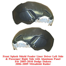 Load image into Gallery viewer, Front Splash Shield Fender Liner LH &amp; RH For 05-10 Dodge Dakota / 06-09 Raider