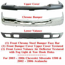 Load image into Gallery viewer, Front Chrome Bumper Steel Kit For 2003-2006 Chevrolet Silverado 1500  Light Duty