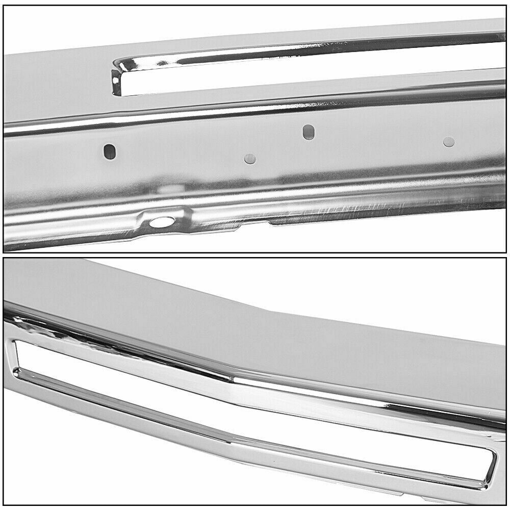 Front Chrome Steel Bumper Impact Face Bar For 2007-2013 Chevy Silverado 1500