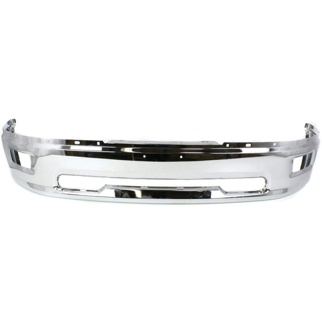 Front Bumper Chrome + Upper Cover + Valance + Fogs For 2009-2012 Dodge Ram 1500