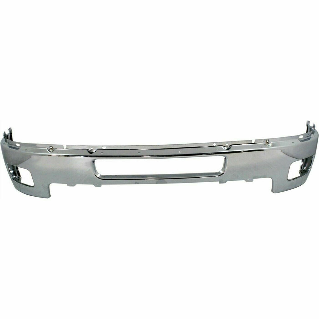 Front Bumper Kit Chrome Steel With Fog For 2011-2014 Chevy Silverado 2500HD 3500