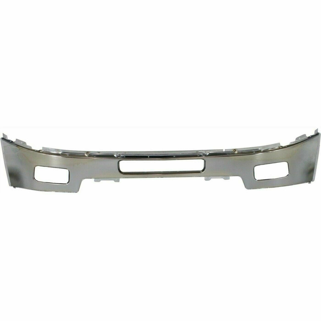 Front Bumper Kit Chrome Steel With Fog For 2011-2014 Chevy Silverado 2500HD 3500