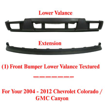 Load image into Gallery viewer, Front Bumper Cover + Extension Textured For 04-12 Chevrolet Colorado/ GMC Canyon