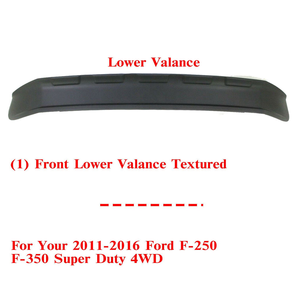 Front Lower Valance Air Deflector Textured For 11-16 Ford F-250 F-350 Super Duty