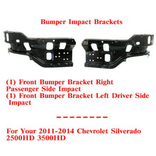 Load image into Gallery viewer, Set Of 2 Front Bumper Impact Brackets For 2011-14 Chevrolet Silverado 2500 3500