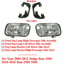 Load image into Gallery viewer, Front Fog Lights with Brackets For 2009-2012 Ram 1500 / 2010-2018 Ram 2500 3500
