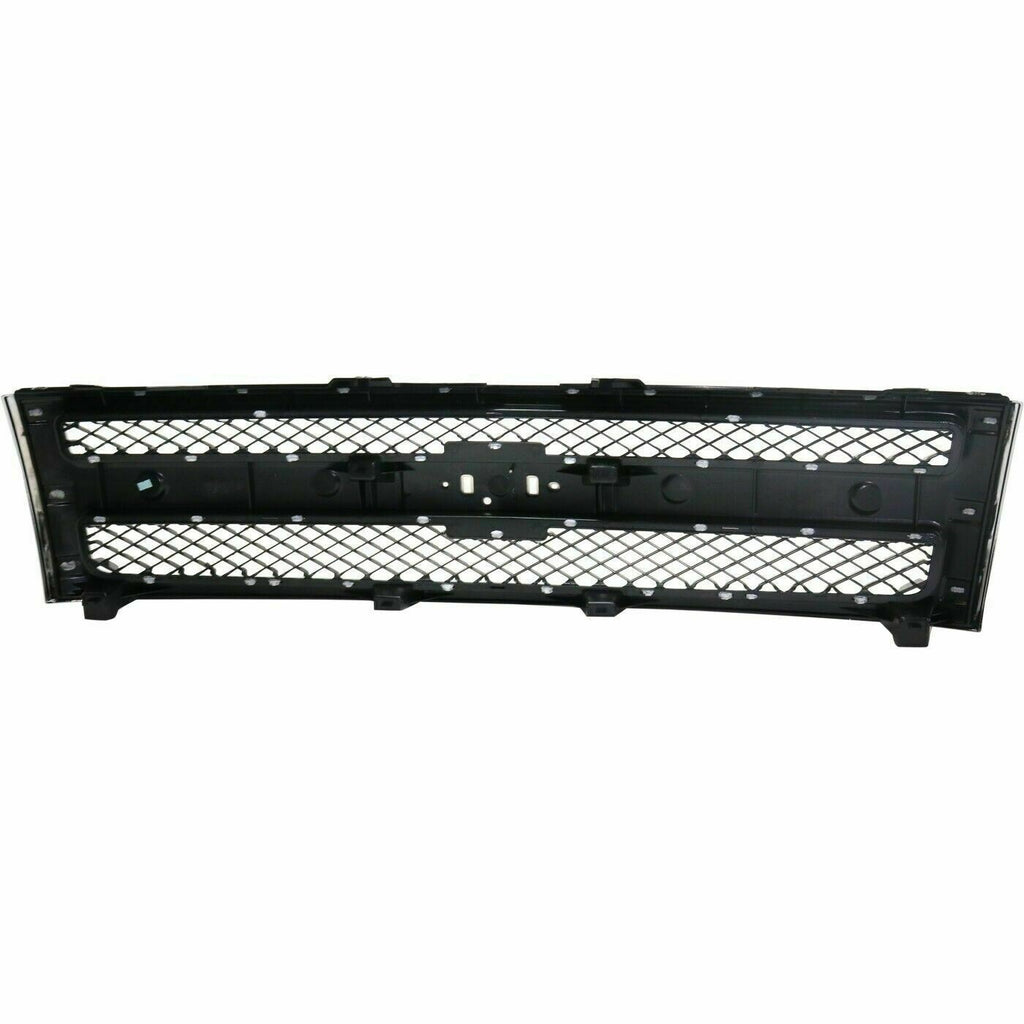 Front Grille Chrome Shell and Textured Insert For 07-13 Chevrolet Silverado 1500