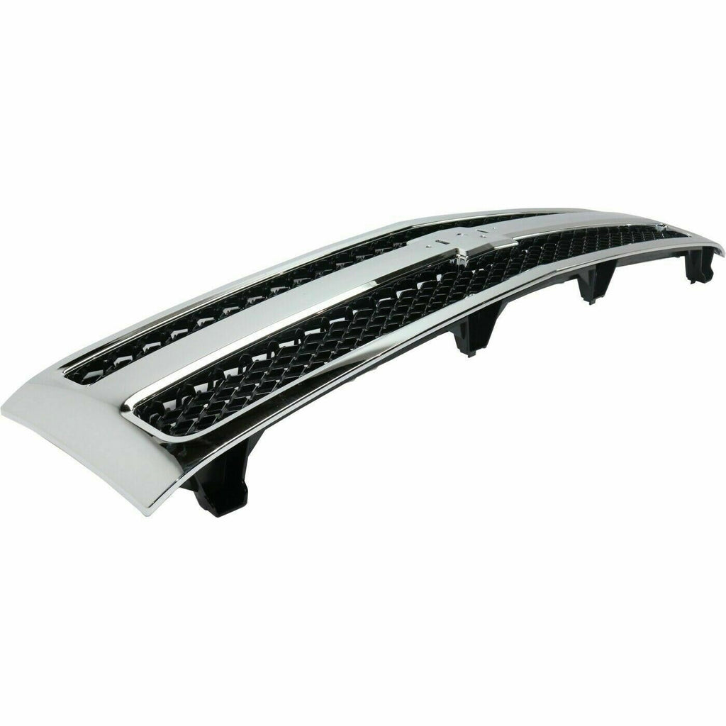 Front Grille Chrome Shell and Textured Insert For 07-13 Chevrolet Silverado 1500