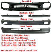 Load image into Gallery viewer, Front Bumper Primed + Valance + Filler + Grille For 95-96 Toyota Tacoma 2WD