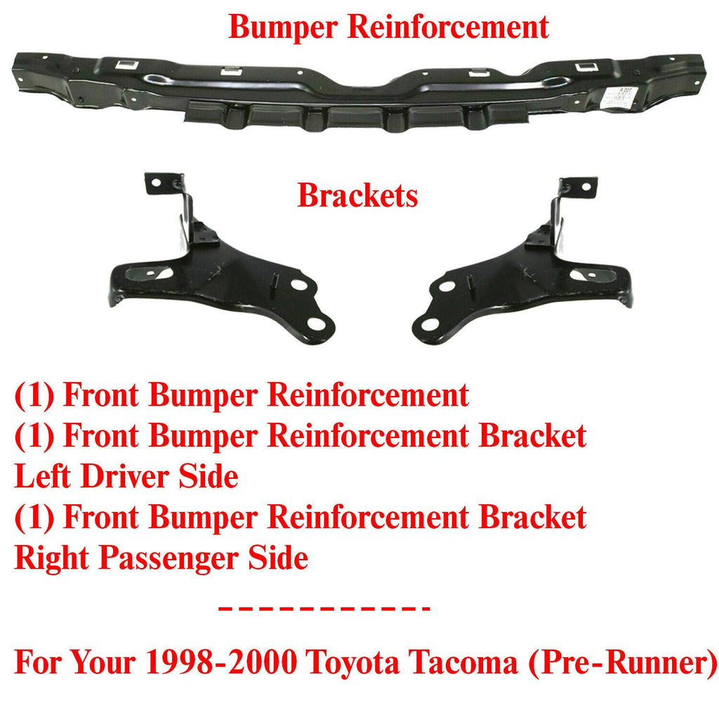 Front Bumper Reinforce Bracket Kit For 1998-2000 Toyota Tacoma (Pre-Runner)