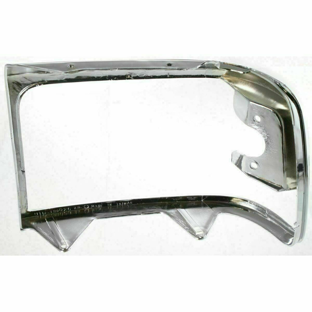 Front Grille Chrome + Head Light Door Pair For 1992-1997 Ford F-Series / Bronco