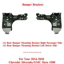 Load image into Gallery viewer, Rear Bumper Brackets LH + RH For 2014-2018 Chevrolet Silverado / GMC Sierra 1500