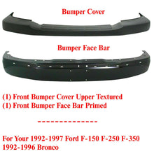 Load image into Gallery viewer, Front Primed Bumper Steel + Upper Cover For 03-17 Chevy Express / GMC Savana Van