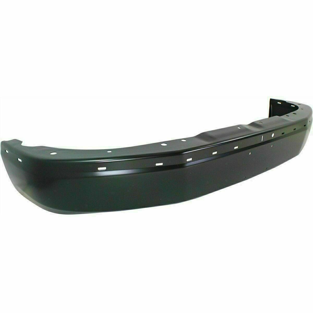 Front Primed Bumper Steel + Upper Cover For 03-17 Chevy Express / GMC Savana Van