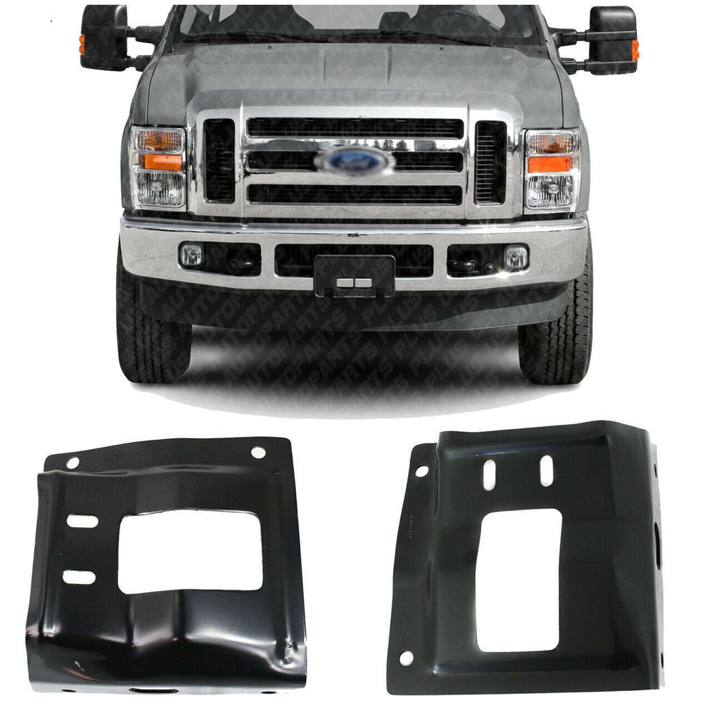 Front Bumper Mounting Plate Brackets For 2008-2010 F-250 F-350 Ford Super Duty