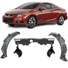 Load image into Gallery viewer, Front Fender Liners + Engine Splash Guard For 2006-2011 Honda Civic Coupe