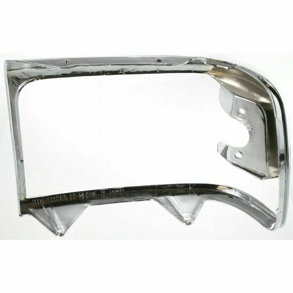 Chrome Headlight Doors Bezels Pair LH +RH / For 1992 - 1997 Ford F-SERIES Truck