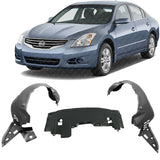 Front Fender Liner LH + RH & Undercover Splash Guard For 2009-2013 Nissan Altima