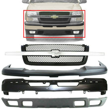 Load image into Gallery viewer, Front Bumper Primed Steel + Covers + Grille For 03-07 Silverado / Avalanche 1500