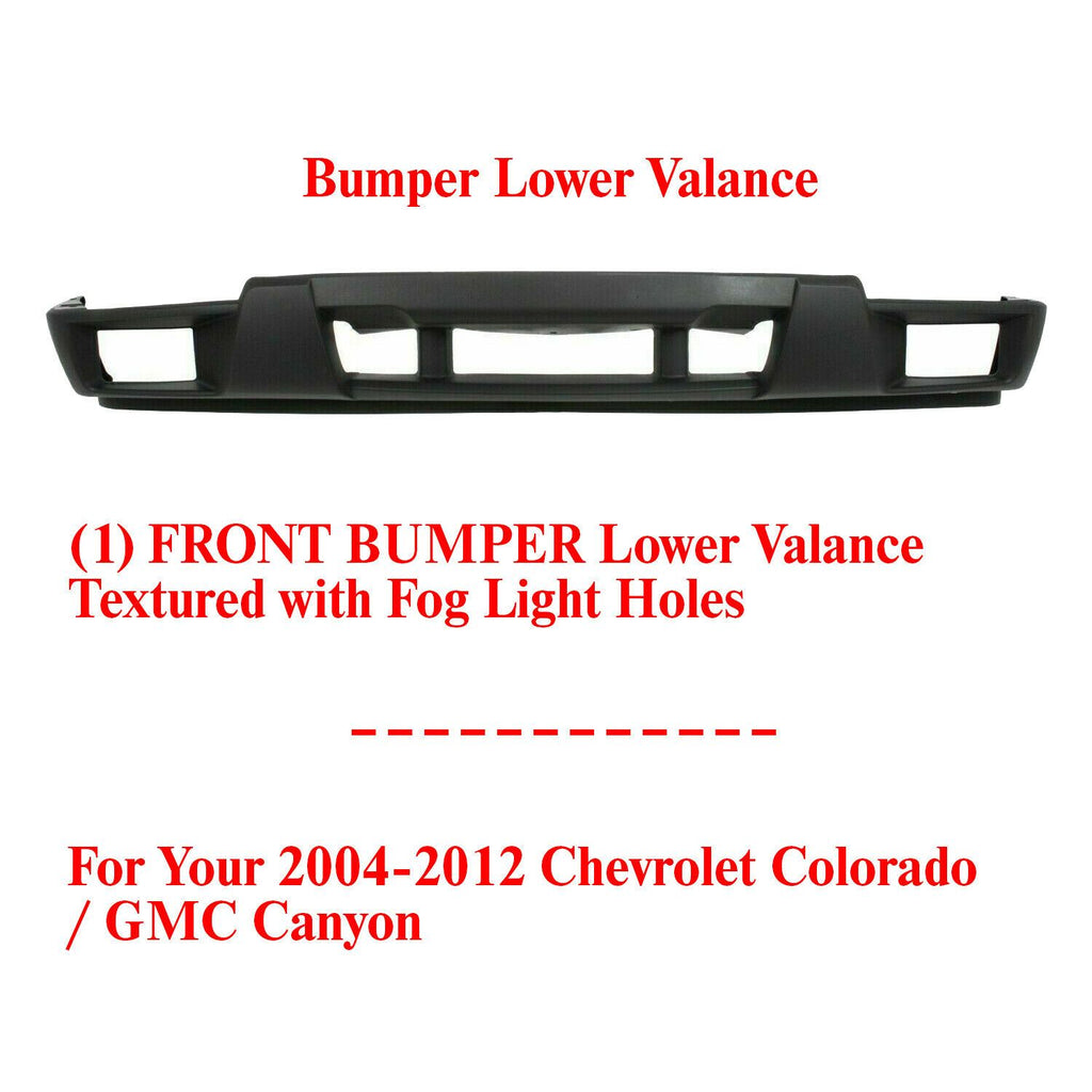 Front Bumper Lower Valance Textured For 2004-2012 Chevrolet Colorado/ GMC Canyon