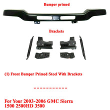 Load image into Gallery viewer, Front Bumper Primed Steel With Brackets For 2003-2007 GMC Sierra 1500 2500 3500