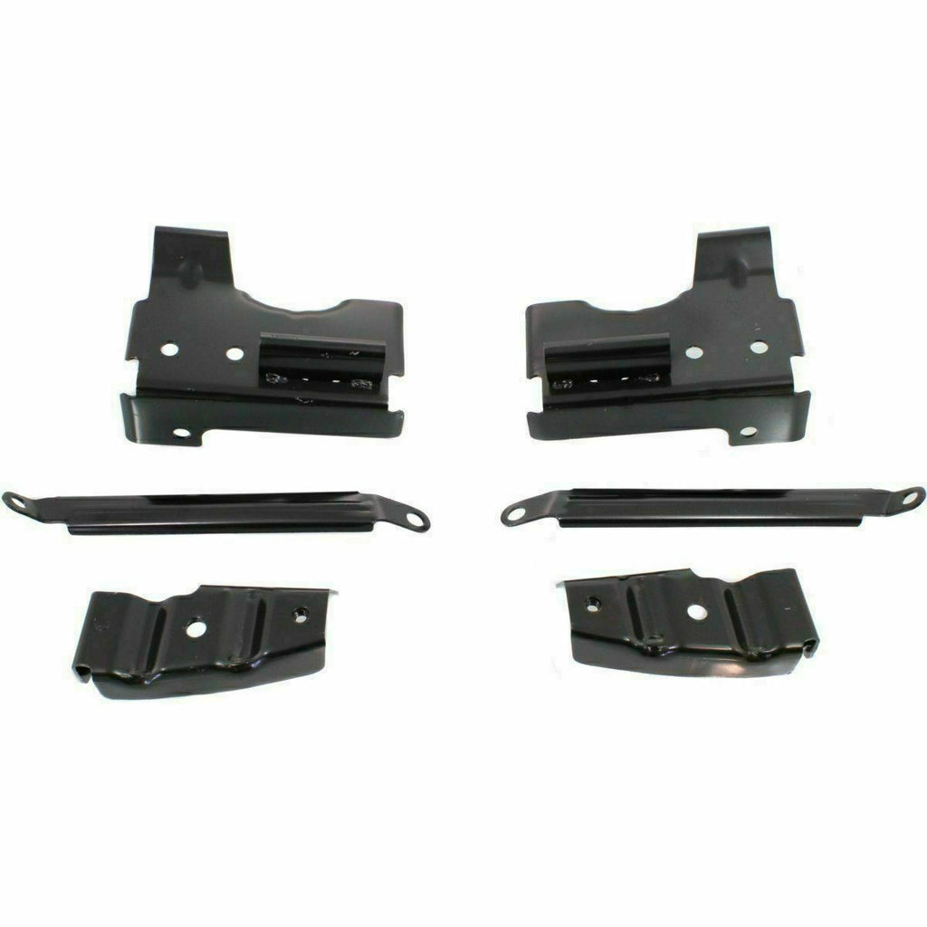 Front Bumper Chrome w/ Bracket+Valance+Extension+Fog Lamps For 2003-06 GMC Siera