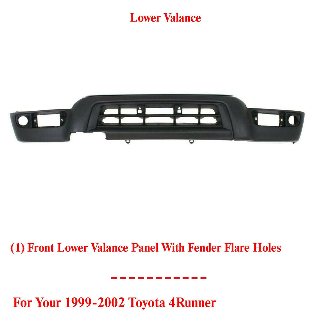 Front Lower Valance Primed  w/ Fender Flare Holes For 1999-2002 Toyota 4Runner