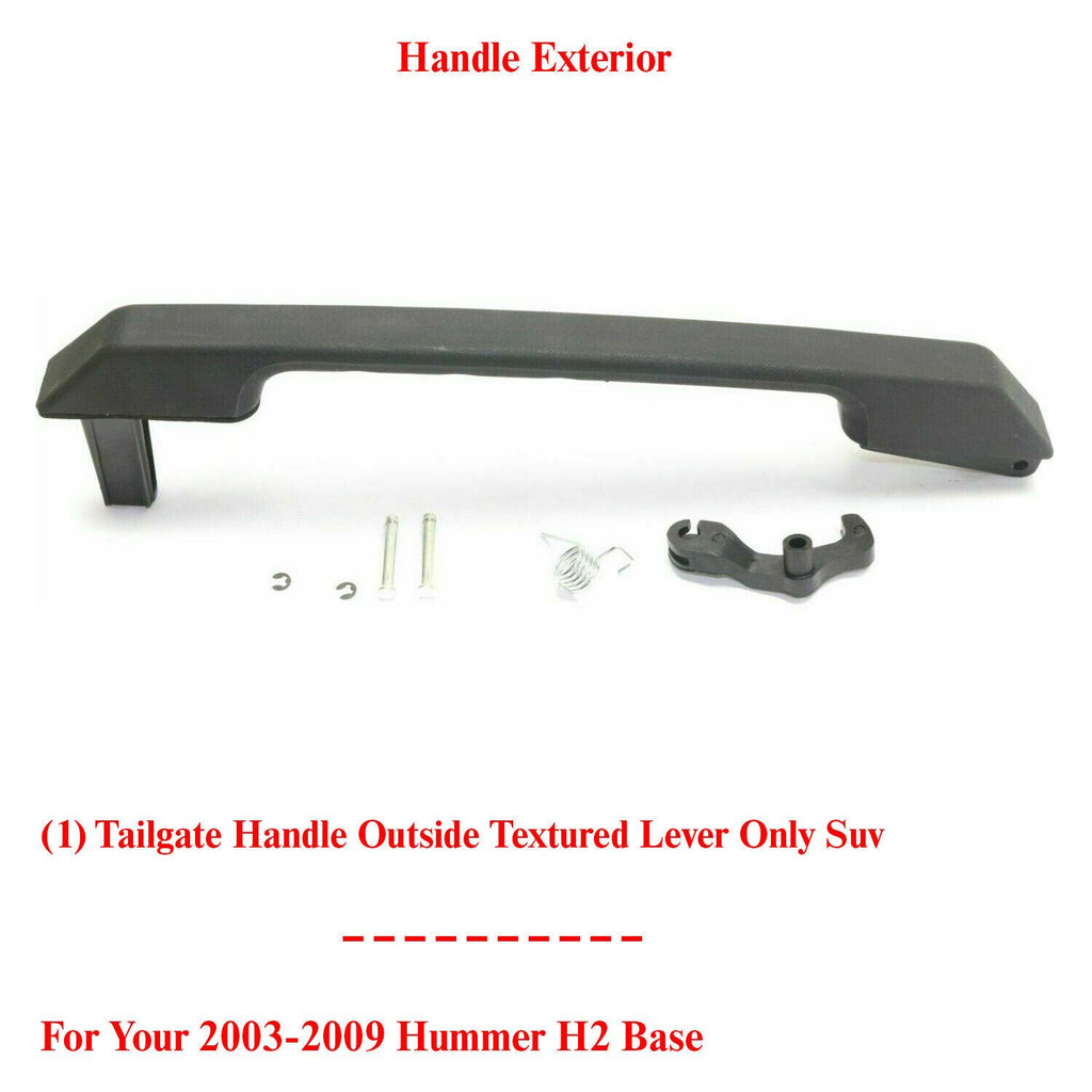 Tailgate Handle Exterior Textured Lever Only For 2003 - 2009 Hummer H2 Base