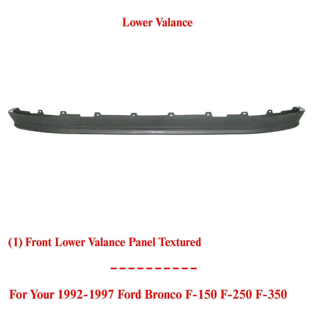 Front Bumper Lower Valance Textured For 1992 -1997 Ford Bronco F-150 F-250 F-350