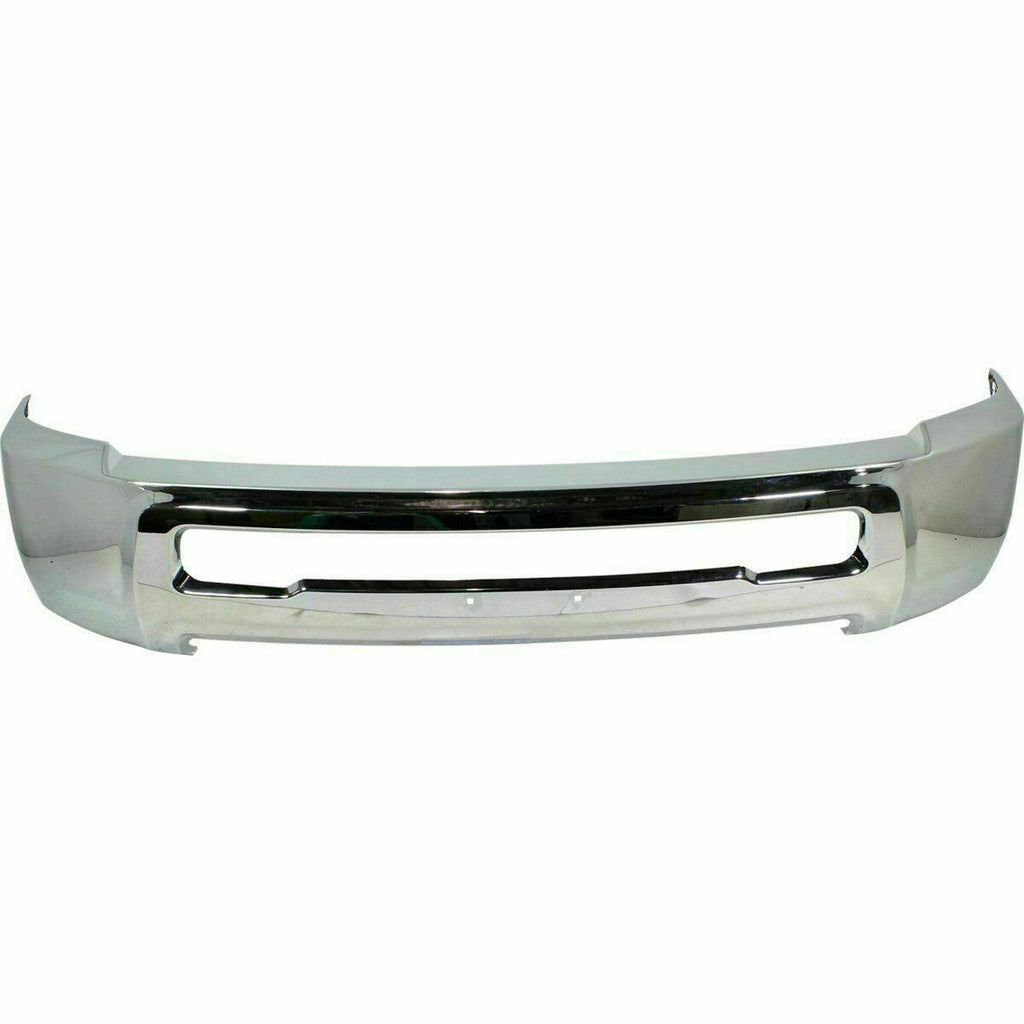 Front Bumper Chrome + Air Dam w/o Fog Hole For 2010-2012 Dodge Ram 2500 3500 4WD