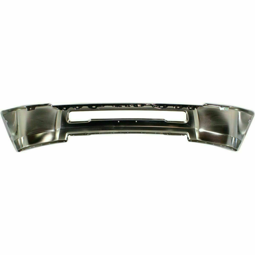 Front Bumper Chrome + Air Dam w/o Fog Hole For 2010-2012 Dodge Ram 2500 3500 4WD