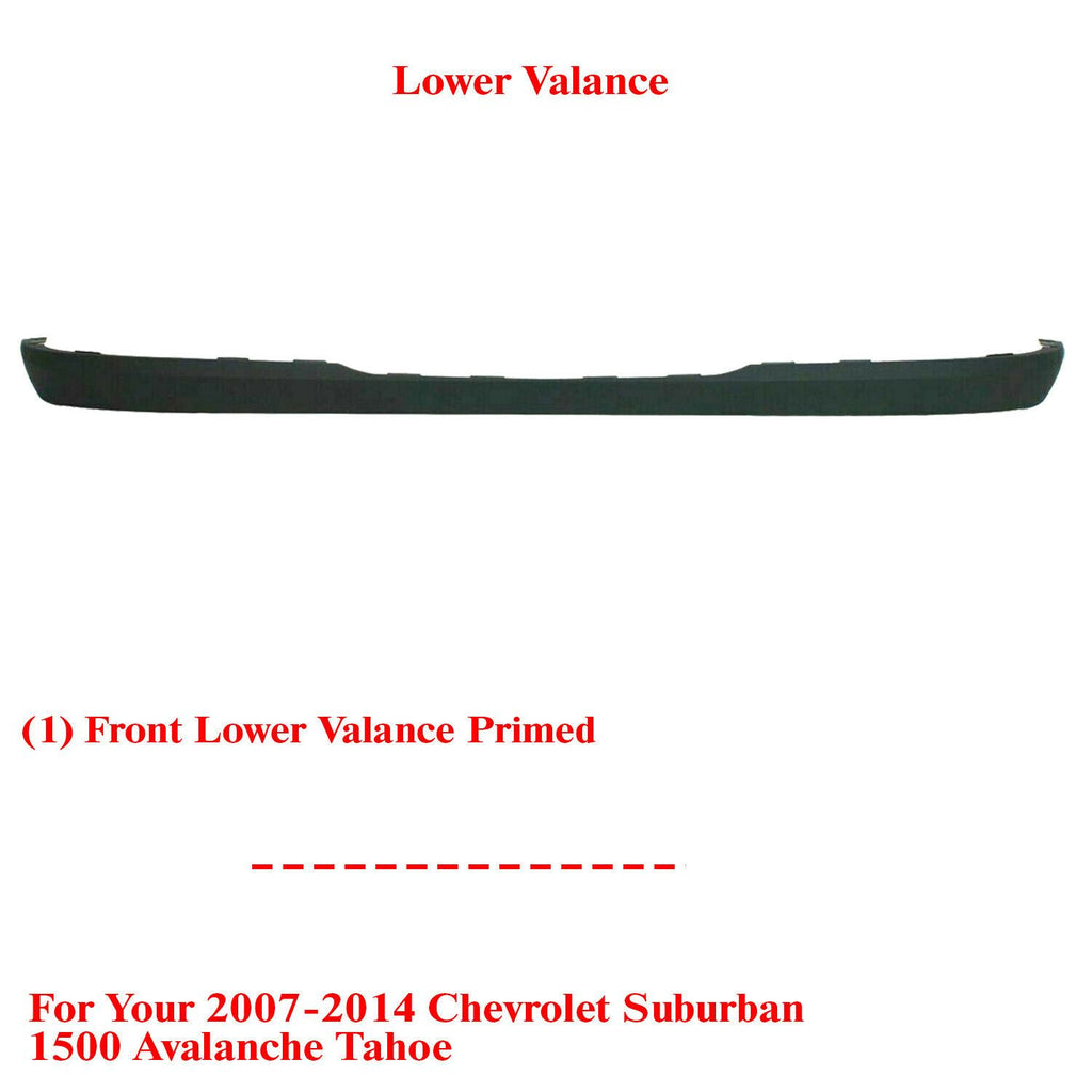 Front Lower Valance Primed For 2007-2014 Chevrolet Suburban 1500/Avalanche Tahoe
