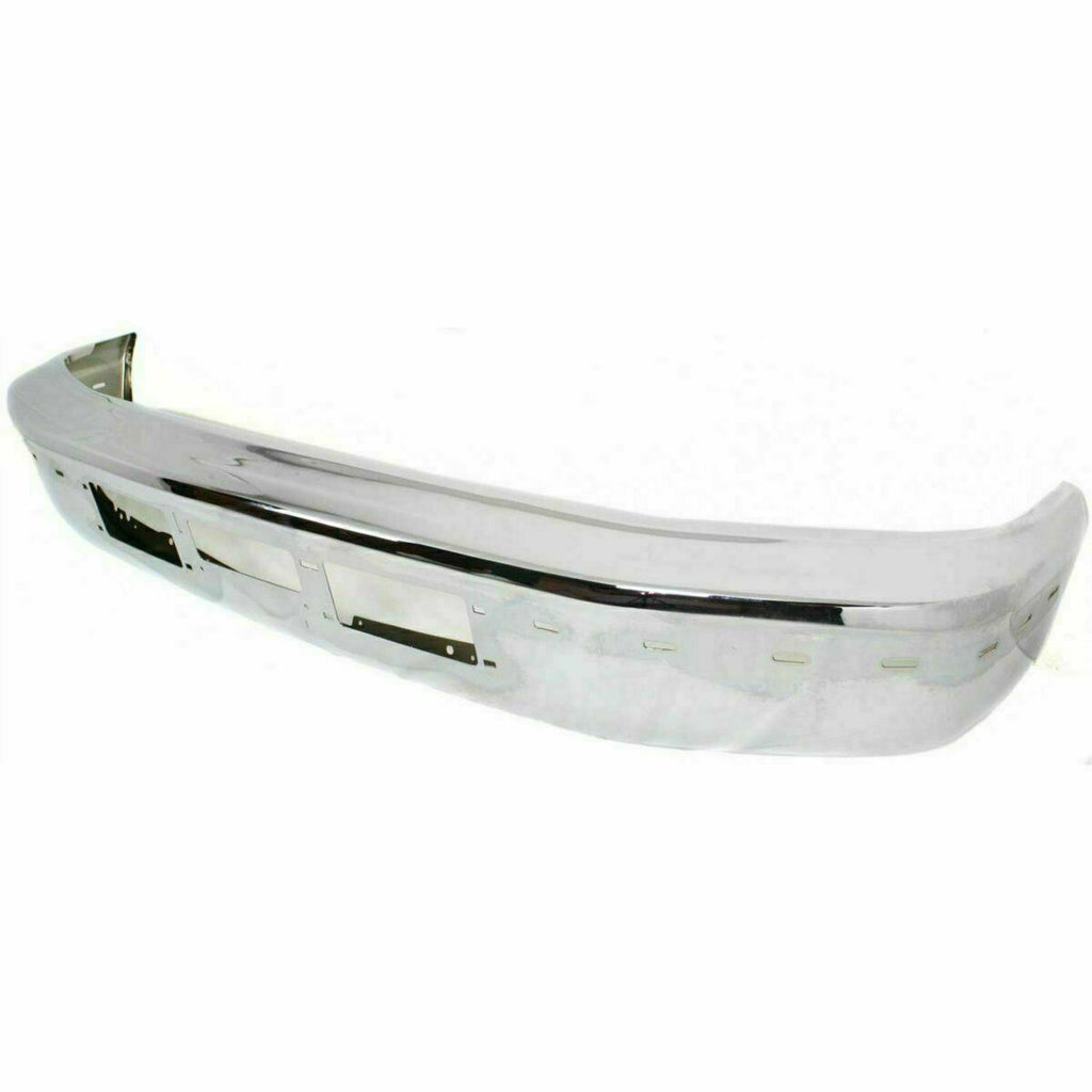 Front Bumper Chrome + Filler + Bracket For 92-96 Ford Bronco / 92-97  F-150-350