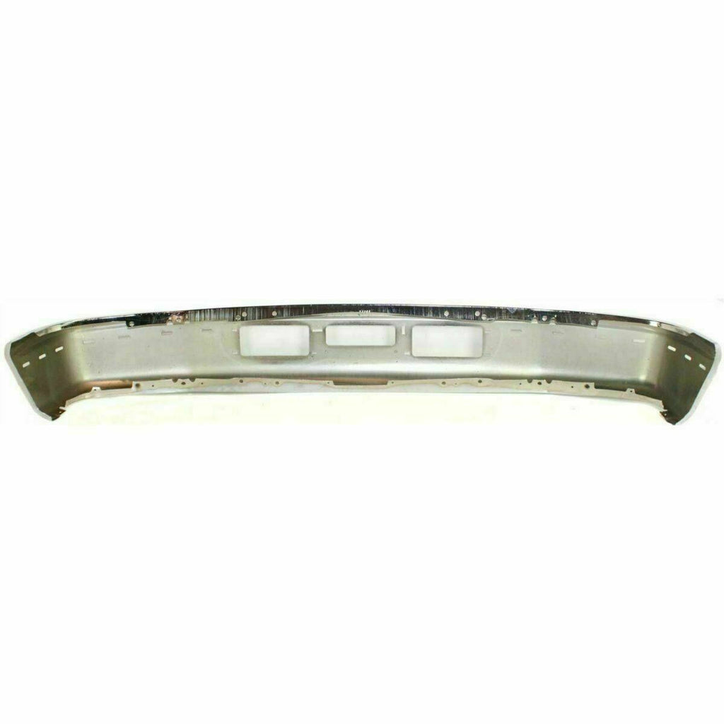 Front Bumper Chrome + Filler + Bracket For 92-96 Ford Bronco / 92-97  F-150-350