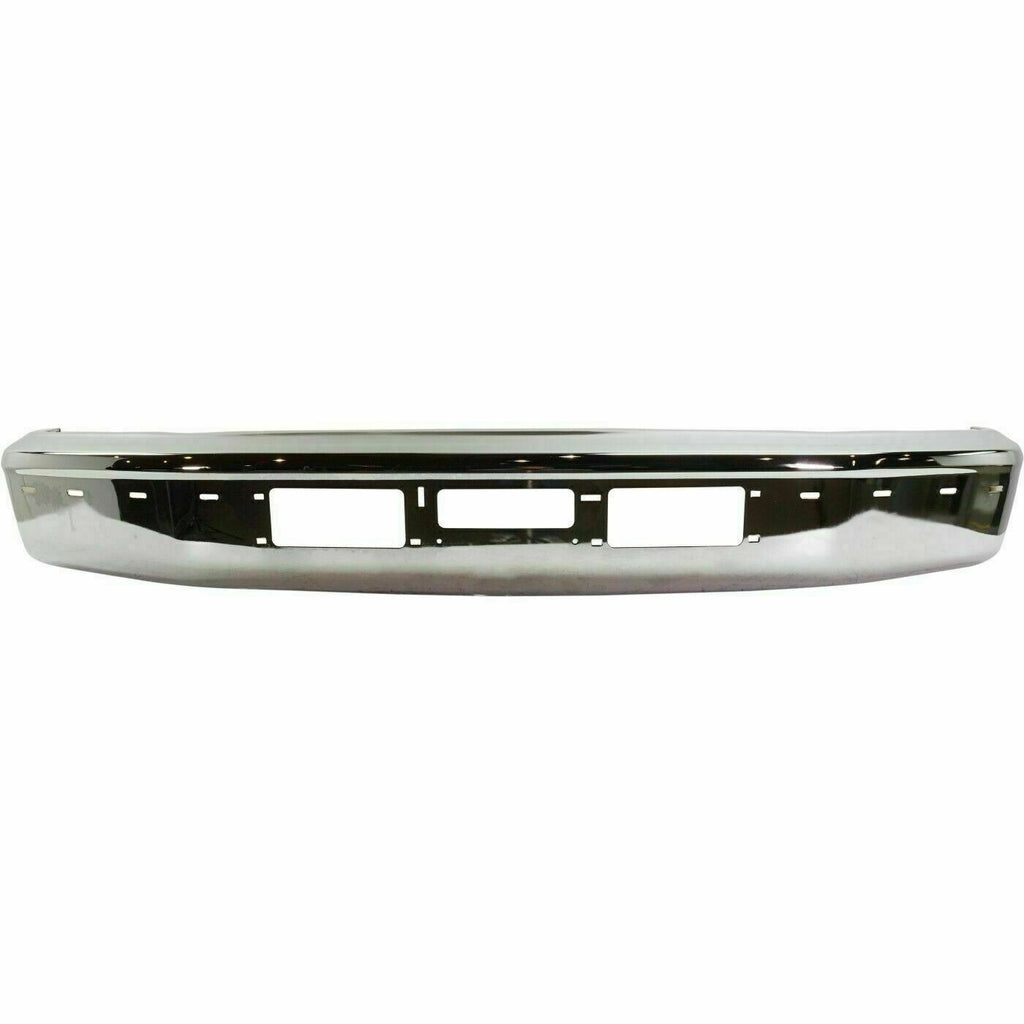 Front Bumper Chrome + Filler + Bracket For 92-96 Ford Bronco / 92-97  F-150-350