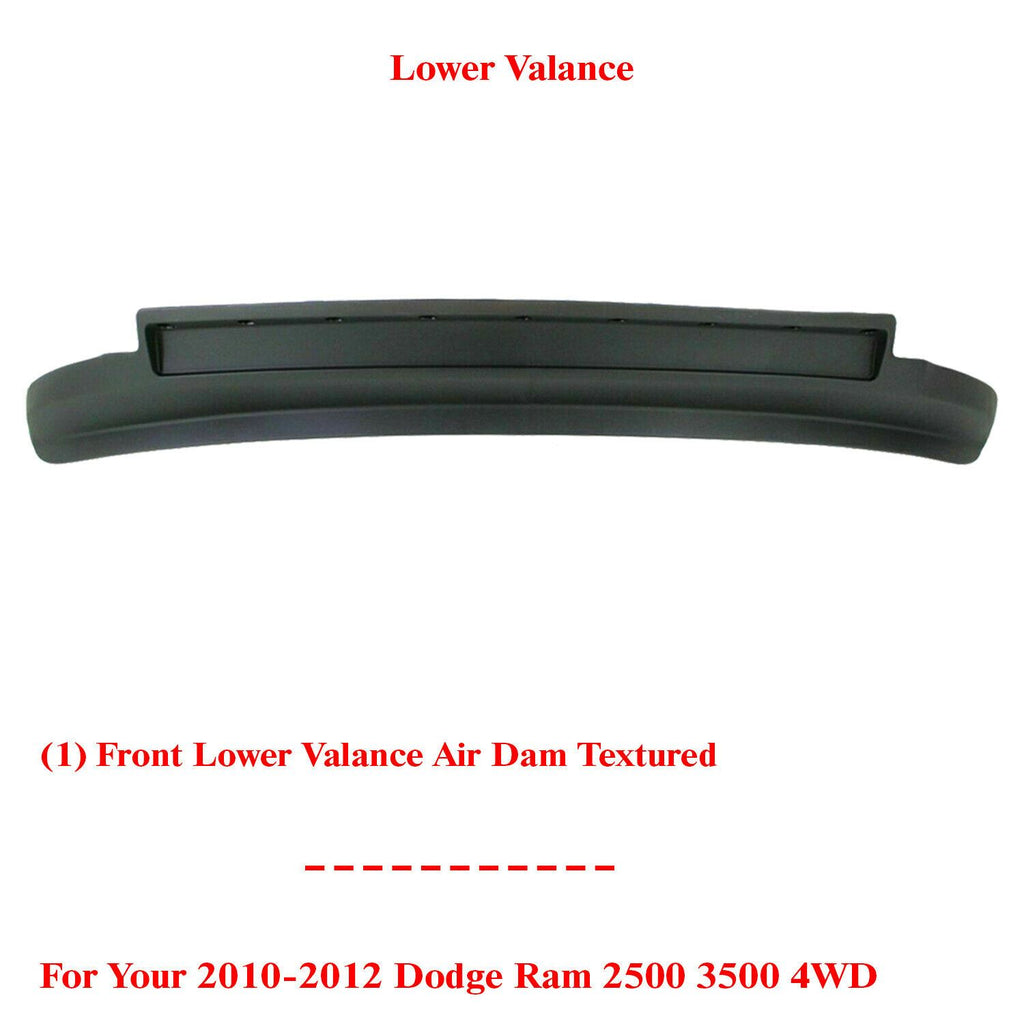 Front Lower Valance Air Deflector Textured For 2010-2012 Dodge Ram 2500 3500 4WD