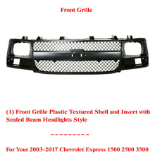 Load image into Gallery viewer, Front Grille Plastic For 2003-2017 Chevrolet Express Van 1500 2500HD 3500
