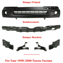 Load image into Gallery viewer, Front Bumper Primed + Brackets &amp; Reinforcement For 1998-2000 Toyota Tacoma 4WD