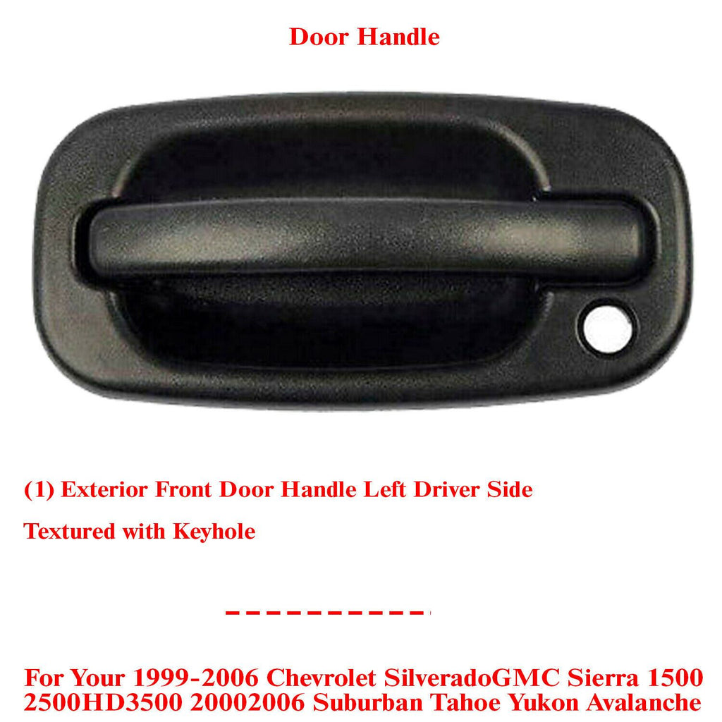 Front Driver Side Exterior Door Handle Textured For 1999-2006 Silverado & Sierra