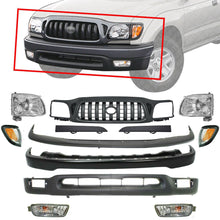 Load image into Gallery viewer, Front Bumper Kit Primed + Grille +Head Lights For 2001-2004 Toyota Tacoma