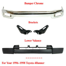 Load image into Gallery viewer, Front Chrome Bumper Lower Valance + Brackets For 1996 - 1998 Toyota 4Runner