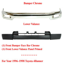 Load image into Gallery viewer, Front Bumper Chrome Steel + Lower Valance For 1996-1998 Toyota 4Runner Base SR5