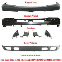 Load image into Gallery viewer, Front Bumper Primed + Cover +Valance+Bracket For 03-07 Chevy Silverado 2500 3500