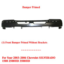 Load image into Gallery viewer, Front Bumper Primed Steel For 2003-2006 Chevrolet Silverado 1500 2500HD 3500