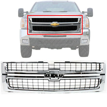 Load image into Gallery viewer, Front Grille Chrome Shell Primed Insert For 2007-2010 Silverado 2500HD 3500